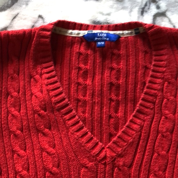 Tabi simply classic cotton sweater Red - Picture 2 of 4